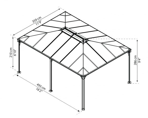 גזיבו לגינה מרטיניק 3.6X4.9