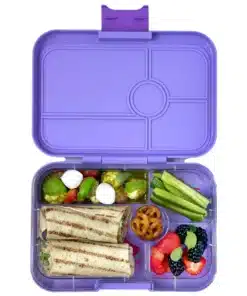 LEAKPROOF YUMBOX TAPAS IBIZA PURPLE - 5 COMPARTMENT - GROOVY TRAY - LARGEST SIZE BENTO